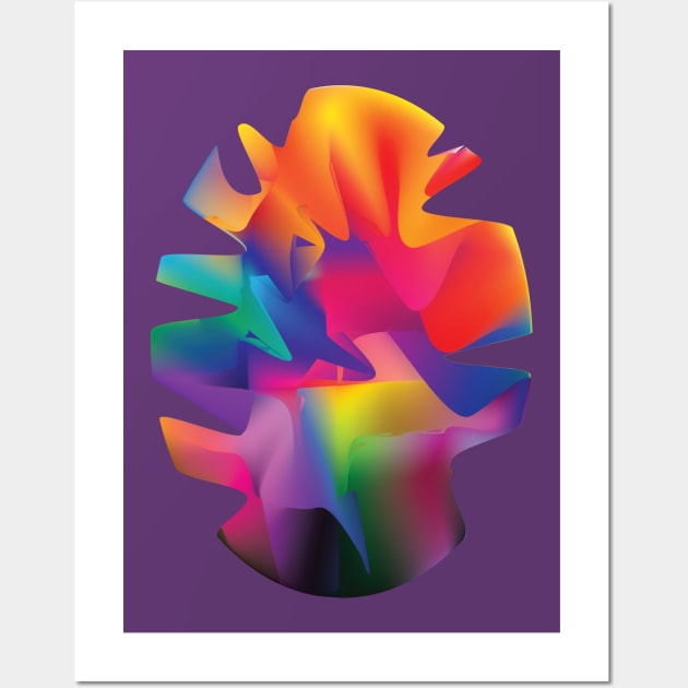 Rainbow Gradient Scrambled Egg Wall Art by Barschall